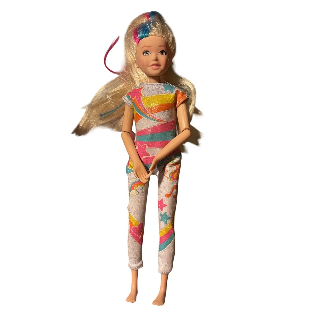 Just Play JoJo Siwa Singing Doll Blonde Hair Rainbow Glitter Jumpsuit 10 Inch